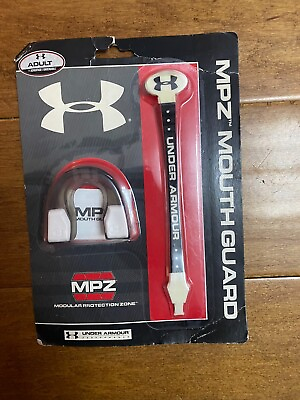 #ad Under Armour Black mpz football Strapped Mouthguard Adult Braces $12.50