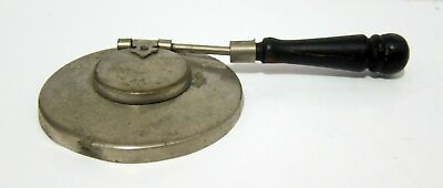 CHAFING DISH BURNER COVER SILVERPLATED WOOD HANDLE VINTAGE $5.59