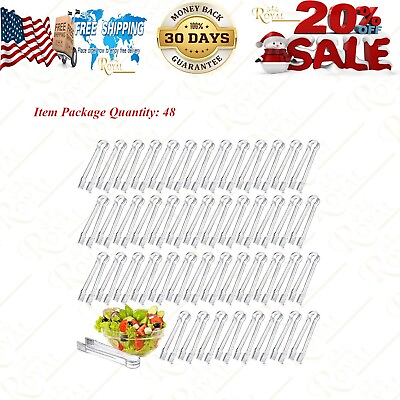 #ad Plasticamp;Buffet Serving Tongs Clear Kitchen 6.3#x27;#x27; Ice Utensils Mini for ... $37.95