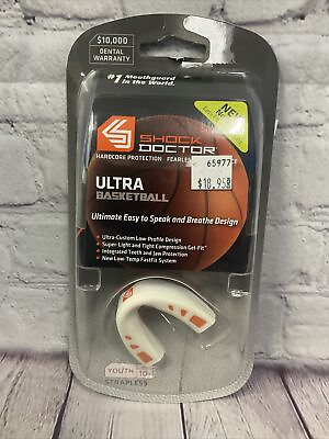 #ad Shock Doctor Youth Ultra Basketball Low Profile Mouth Guard White Ages 10 NEW $12.00