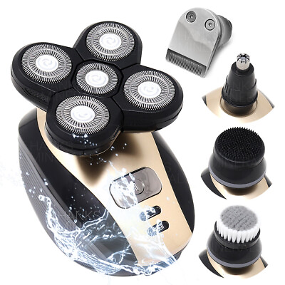 5 in 1 Rotary Electric Shaver 4D Rechargeable Bald Head Hair Beard Trimmer Razor $27.98