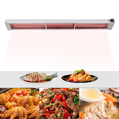 #ad 60 in Food Heat Lamp Overhead Food Warmer Commerical Infrared Strip Heater 1000W $226.48
