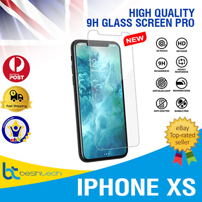 #ad #ad iPhone XS Screen Protector 9H Tempered Oleophobic Glass Guard High Quality AU $38.21