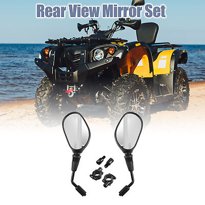 #ad Quad Bike ATV UTV Side Rear View Mirror 22mm 7 8#x27;#x27; Black for Polaris Sportsman $30.07