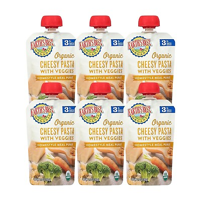 #ad Earth#x27;s Best Organic Baby Food Stage 3 Baby Food Cheesy Pasta Veggies 6 Pack $10.20