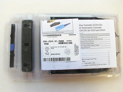 Corning CCH CS12 5T P00KE Pigtailed Splice Cassette 12F ST 250 um MM OM1 $380.00