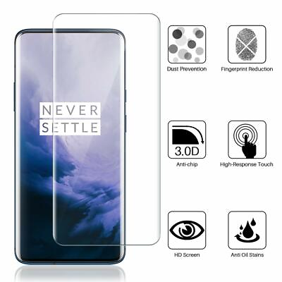 For OnePlus 7 7T Pro Clear Full Screen Protector Tempered Glass Guard Film $5.95