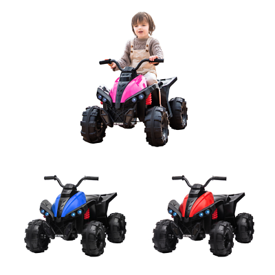 12V Quard ATV Power Wheel Ride On Electric Cars for Kids 3 6 Years Old 2 Speeds $98.99