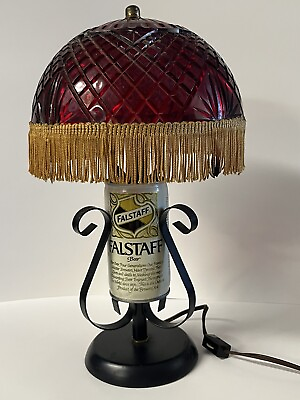 XX RARE 1970s “FALSTAFF” BEER CAN BAR COUNTERTOP LAMP DISPLAY PIECE ALL ORIGINAL $199.00