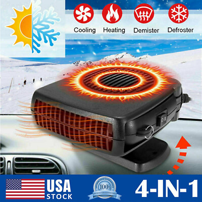 Portable Electric Car Heater 12V 150W Heating Fan Defogger Defroster Demister $14.99