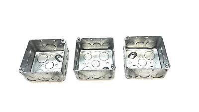 #ad Eaton Crouse Hinds 4quot; Square Electric Box Enclosure TP434 Lot of 3 NOS $28.95