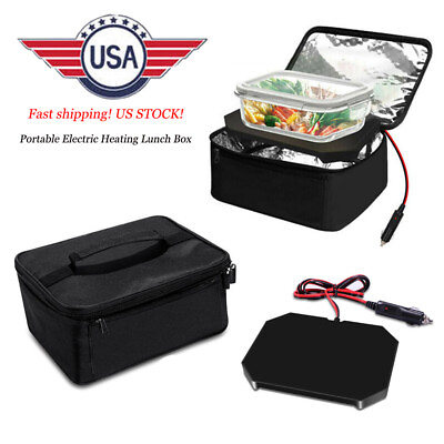 12V Portable Electric Heating Lunch Box Food Warmer Mini Microwave Oven for Car $22.99