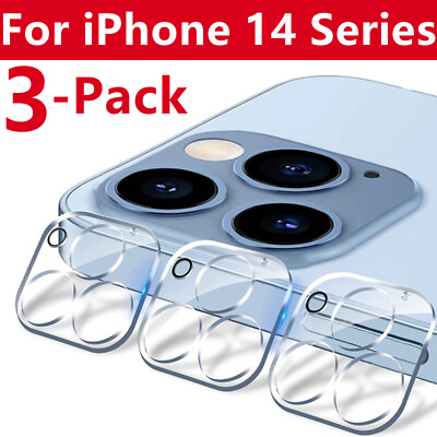 3 Pcs Tempered Glass Camera Lens Protector for iPhone 14 Pro Max 14 Plus 14 $5.99