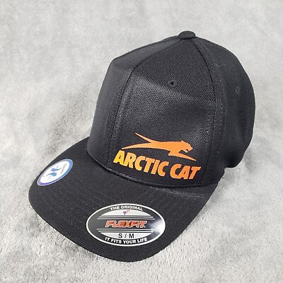 #ad Artic Cat Hat Mens Small Medium Black Flexfit Cap New Without Tags $15.00