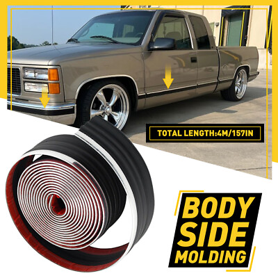 #ad Flexible Black Car Trim Molding Strip Decoration For Car Body Side Protector $31.32