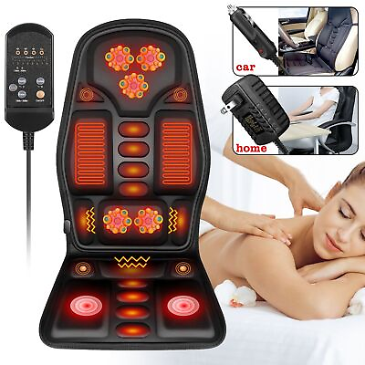 8 Mode Electric Neck Back Massager Pad Massage Chair Recliner Heat Cushion Car $37.08