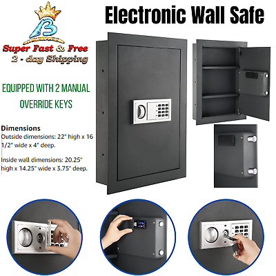 #ad #ad Electric In Wall Hidden Lock Safe Home Digital Security Gun Cash Handgun Jewelry $157.80