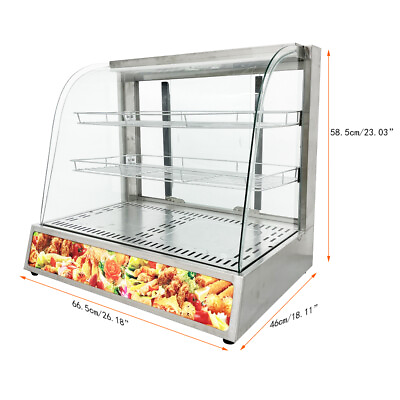 New Commercial Electric Food Warmer Display Case for Pizza Dessert Pastries $296.10