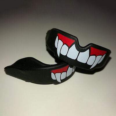 #ad Mouth Protective Gear Flexible Wear resistant Fang Pattern Mouth Guard Silicone $8.74