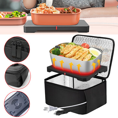 #ad 12V Car Portable Food Heating Lunch Box Electric Heater Warming Bag For Trucks $24.99