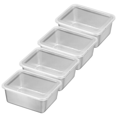 #ad 4 Pcs Food Storage Cases Refrigerator Container Picnic Box Hot Pot $20.19