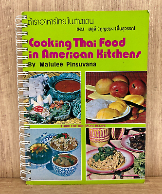 #ad Cooking Thai Food in American Kitchens by Malulee Pinsuvana Cookbook recipes $30.00