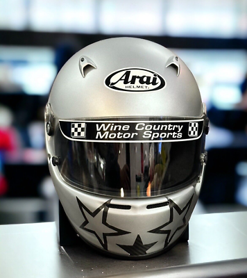 #ad Arai GP 5W Snell 5A Full Face Motorcycle Helmet Size L Silver $316.00
