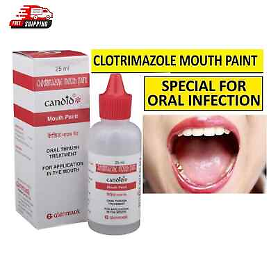 #ad Candid Mouth Paint Oral Thrush Treatment 25 ml Free Shipping pack of 2 $18.88