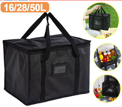 Large Food Insulated Bags Pizza Takeaway Thermal Warm Cold Bag Ruck $8.99