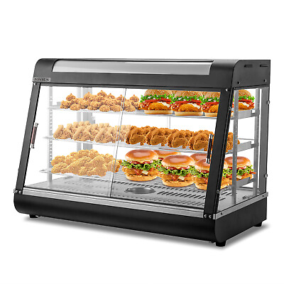 35quot; Commercial Food Warmer Display 3 Tier Electric Countertop Pizza Warmer 1500W $309.99
