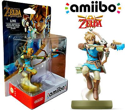 #ad Nintendo The Legend Of Zelda Breath Of The Wild Link Archer Amiibo Figure $29.98
