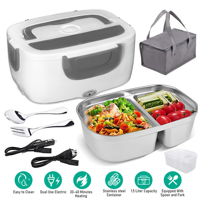 #ad 1.5L Electric Heating Lunch Box Portable for Car Office Food Warmer Container US $26.99