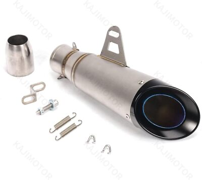 #ad Motorcycle Stainless 51Mm 2quot; Inlet Motorcycle Systerm Exhaust Muffler Tail Real $65.99
