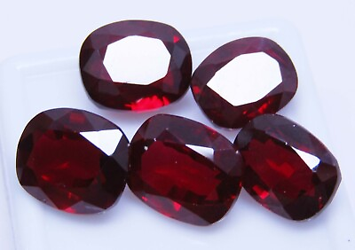 #ad 24 CT AAA Natural Deep Red Ruby Radiant Loose Gemstone Lot $45.08