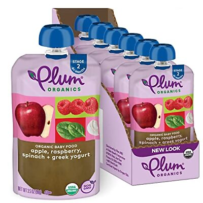 #ad Stage 2 Organic Baby Food Apple Raspberry Spinach and Greek Yogurt 3.5... $15.66