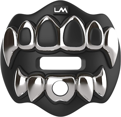 #ad Loudmouth Football Mouth Guard 3D Chrome Grillz Football Mouthpiece Fits Adul $37.86