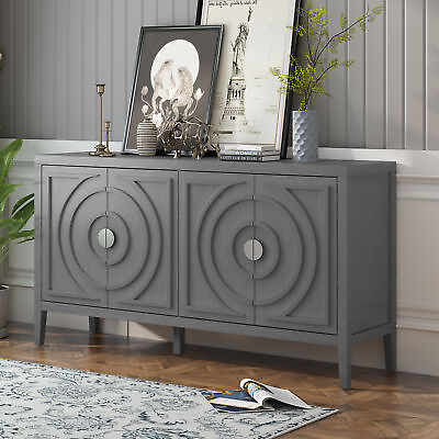 Retro Buffet Sideboard Storage Cabinet Wooden Accent Console Cabinet for Hallway $441.99