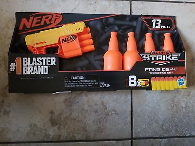 Hasbro 1 Nerf Alpha Strike Fang QS 4 Targeting Set 8 Darts 13 Pieces Ages 8 $25.00