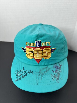 #ad #ad VTG FOOD CITY 500 NASCAR SnapBack Signed Jimmy Spencer 1990’s Neon $10.99