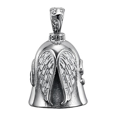 #ad White Angel Guardian Motorcycle Riding Bell Good Luck For Biker Rider Gift $8.97