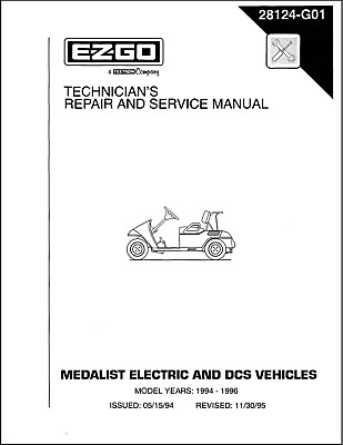 #ad Electric Cart Repair Service Manual Fits 1994 1995 1996 Golf Cart Medalist Ele $24.09