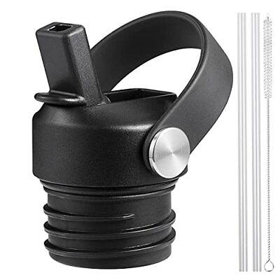 Straw Lid Set For Hydro Flask Standard Mouth Sports Water Bottle Black $15.23