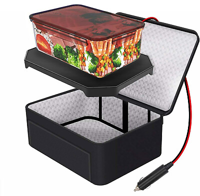 12V Portable Food Heating Lunch Box Electric Heater Warmer Bag w Car Charger US $23.99