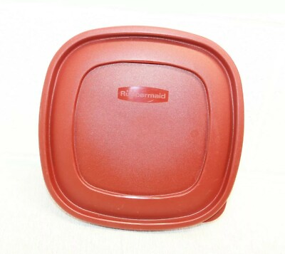 Rubbermaid Food container Easy Find Red Square Replacement Lid 7J70 9quot; CLEAN $5.95