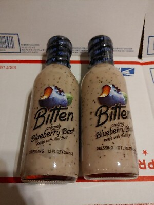 #ad Bitten Creamy Blueberry Basil Salad Dressing 2 12oz Bottles Fast Shipping $24.99