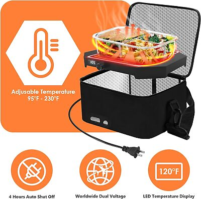 #ad Mini Food Warmer 110V Portable Oven Electric Lunch Box Heated Box fo Office Home $27.99