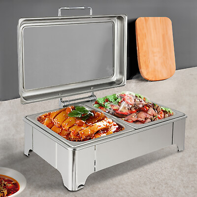 Chafing Dish Buffet Set Stainless Steel Food Warmer Chafer Complete Set9.5 Qt $175.00