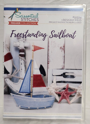 #ad OESD Scissortail Stitches #51324USB Premier Collection quot; Freestanding Sailboat quot; $16.88