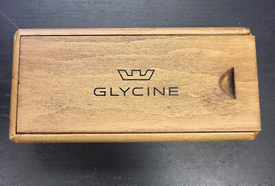 #ad Wooden Glycine Airman Watch Box Vintage Style $12.99