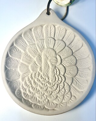Thanksgiving Day Hermitage Pottery Turkey Cookie Mold 1999 Loomco New With Tag $25.00